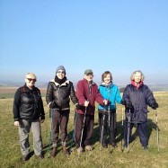 Image of a walking group on the South Downs