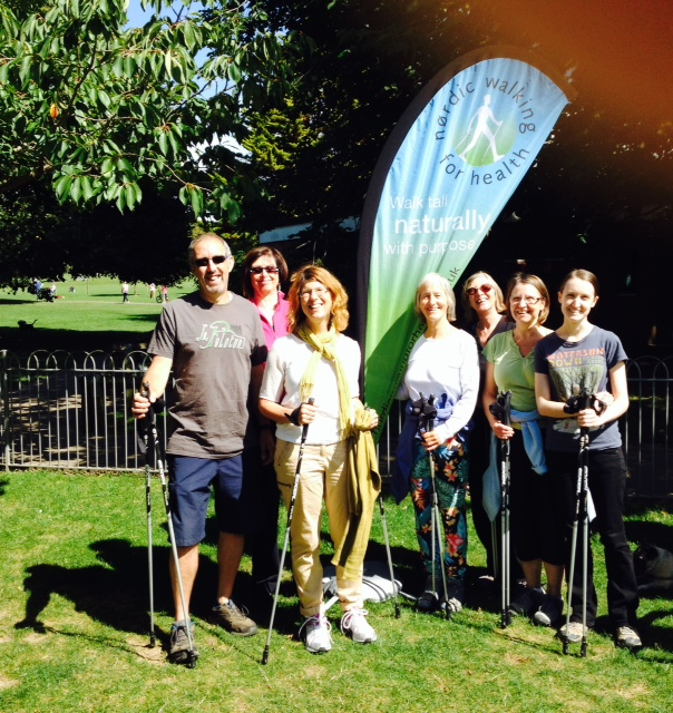 Photo of people on Nordic Walking for Health course