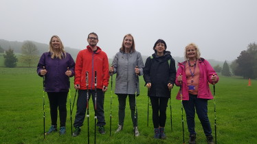 Loca Health Trainers get a taste of Nordic walking - Stanmer Park, Brighton