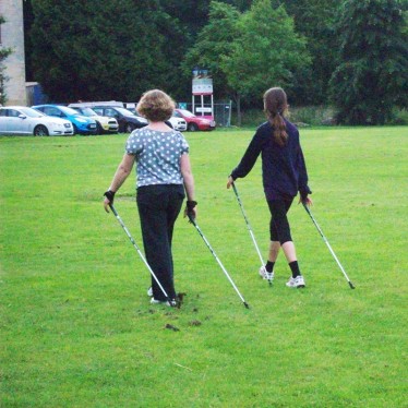 Image of Michelle and Masie Nordic Walking