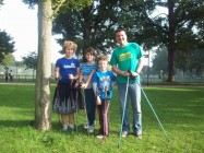 Photo of a family on a Nordic Walking for Health course - Brighton & Hove 2012 TAKEPART Festival