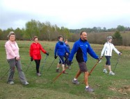 Image of a Nordic Walking group at Ashdown Forest