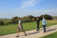 Image of Peter with Nordic Walkers in Sussex
